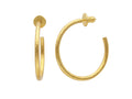 GURHAN, GURHAN Hoopla Gold Post Hoop Earrings, 35mm Round, No Stone