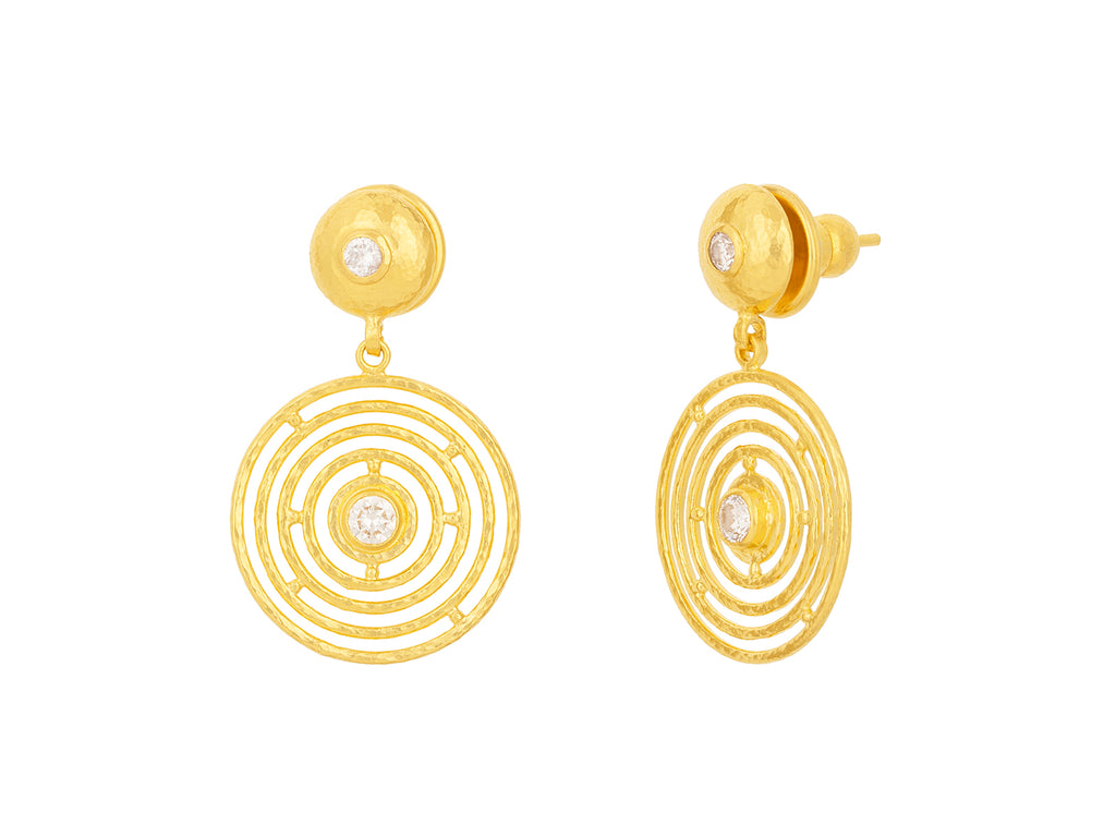 GURHAN, GURHAN Hoopla Gold Diamond Single Drop Earrings,