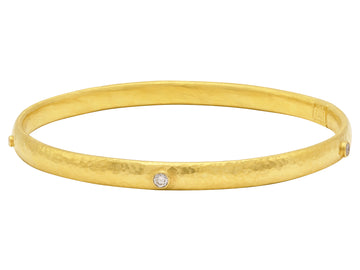 GURHAN, GURHAN Hoopla Gold Diamond Bangle Bracelet, 5.5mm Wide