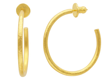 GURHAN, GURHAN Hoopla Gold Hoop Earrings, 35mm Round