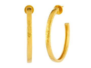 GURHAN, GURHAN Hoopla Gold Hoop Earrings, 3mm Wide