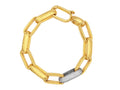GURHAN, GURHAN Hoopla Pave Gold Single-Strand Link Bracelet, Single Pave Link, Diamond Pave