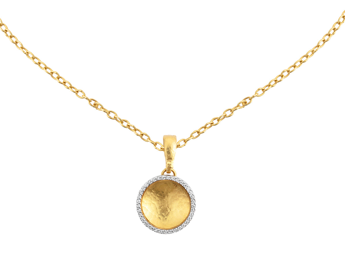 GURHAN, GURHAN Hourglass Gold Pendant Necklace, Diamond