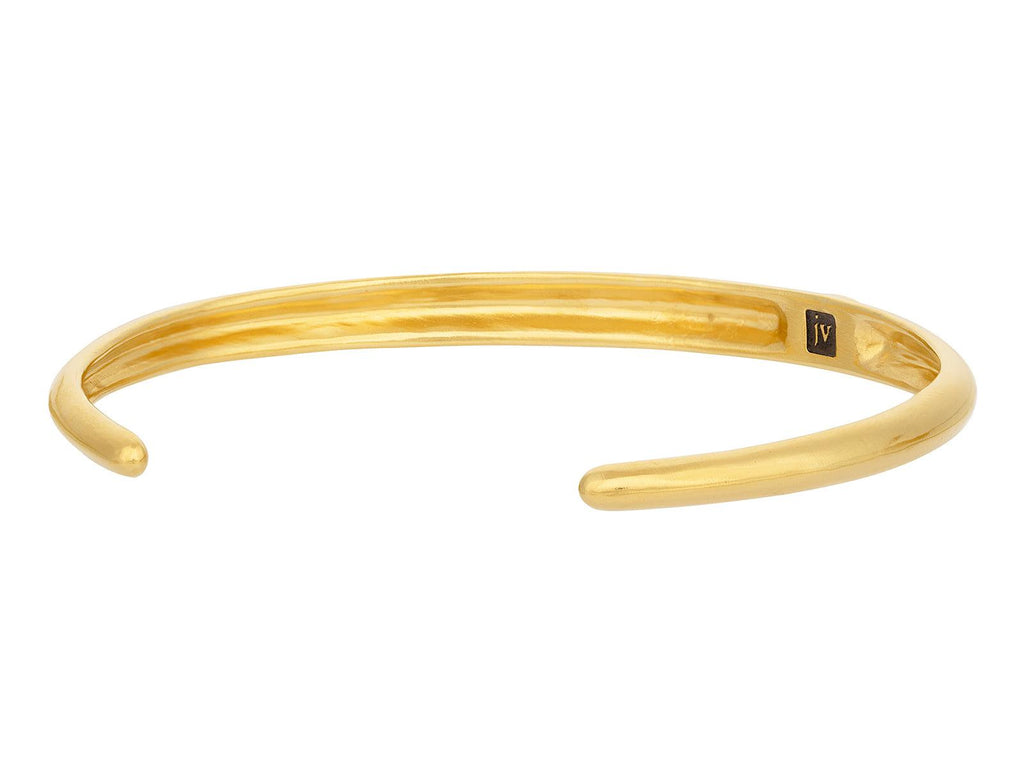 John Varvatos, JVLuxe 18k Yellow Gold Lapis Cuff Bracelet, 6x4mm Oval Stone