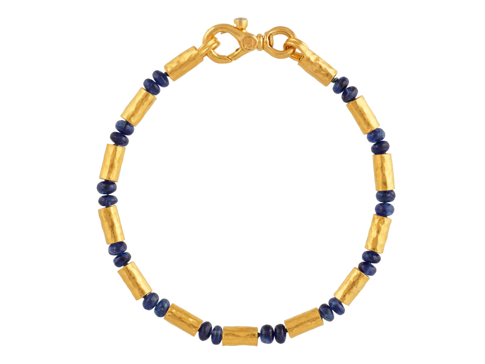 Handcrafted Sapphire Bracelets in 24k Gold