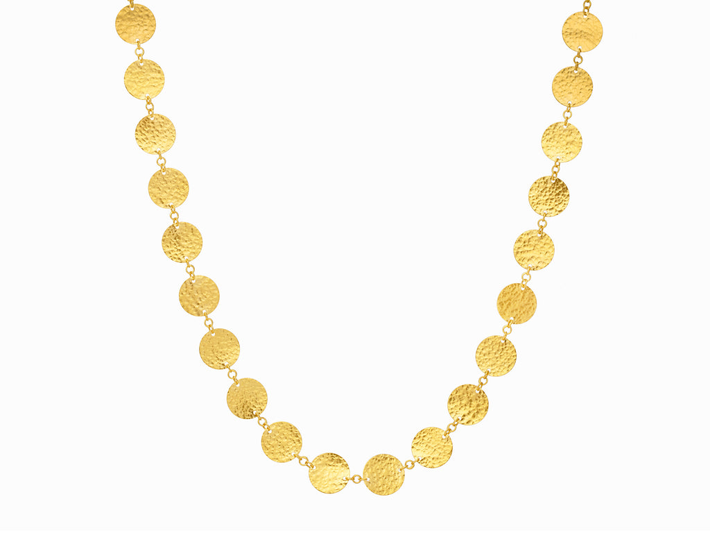 GURHAN, GURHAN Lush Gold Single Short Necklace, 10mm Round Flakes