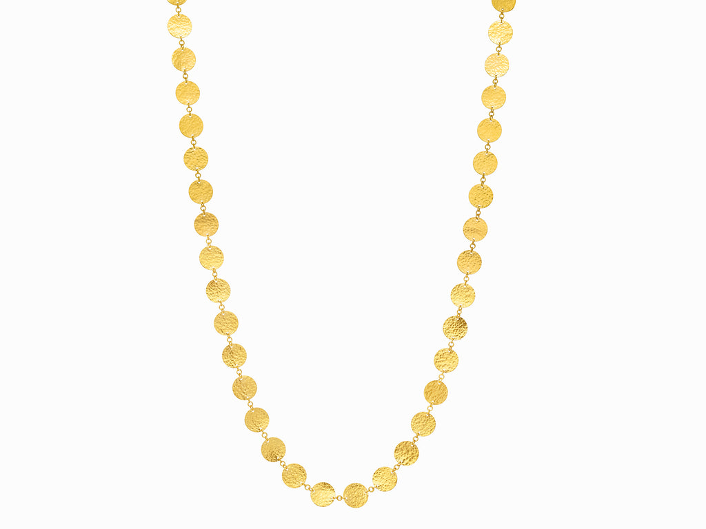 GURHAN, GURHAN Lush Gold Single Short Necklace, 10mm Round Flakes