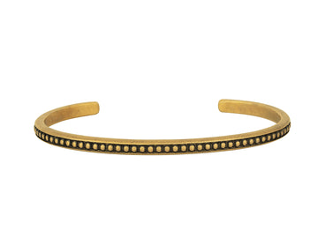 GURHAN, GURHAN Mens Brass Cuff Bracelet, Narrow with All Around Rivets