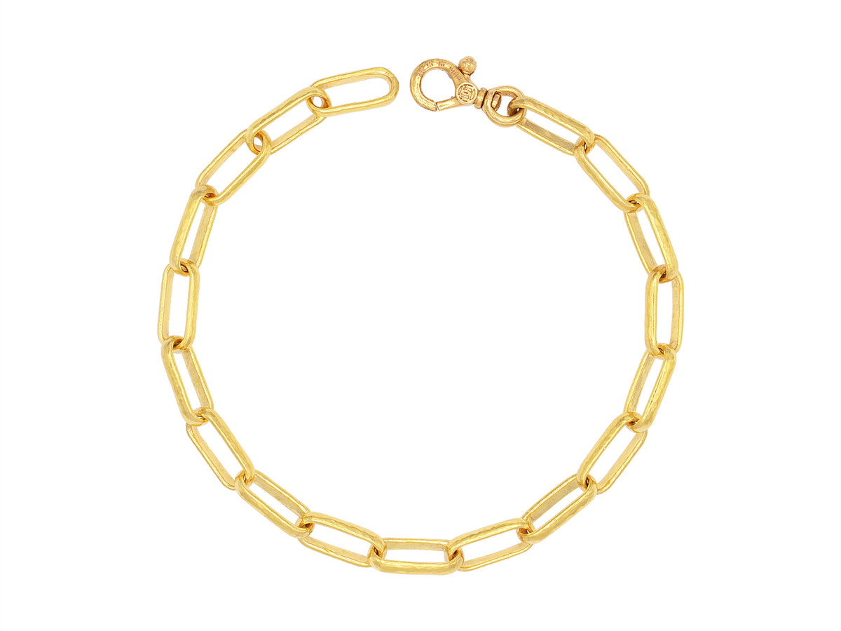 GURHAN, GURHAN Mens Gold Chain Link Bracelet, 12mm Oval, 9" Long, No Stone