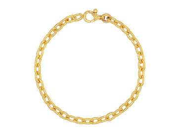 GURHAN, GURHAN Mens Gold Chain Link Bracelet, 2.5x5mm Oval Links