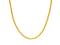 GURHAN, GURHAN Mens Gold Single Strand Long Necklace, 3.5mm Hammered Beads, 24" Long, No Stone