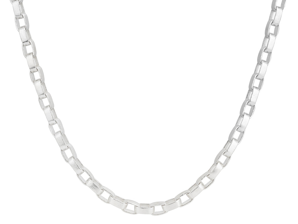 GURHAN, GURHAN Mens Sterling Silver Link Short Necklace, Oval Links