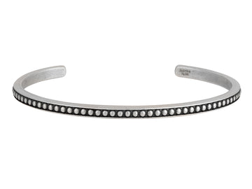 GURHAN, GURHAN Mens Sterling Silver Cuff Bracelet, Narrow with All Around Rivets