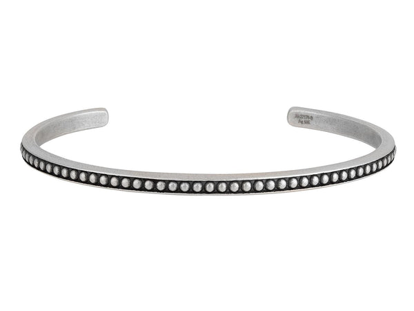 GURHAN Mens Sterling Silver Cuff Bracelet, Narrow with All