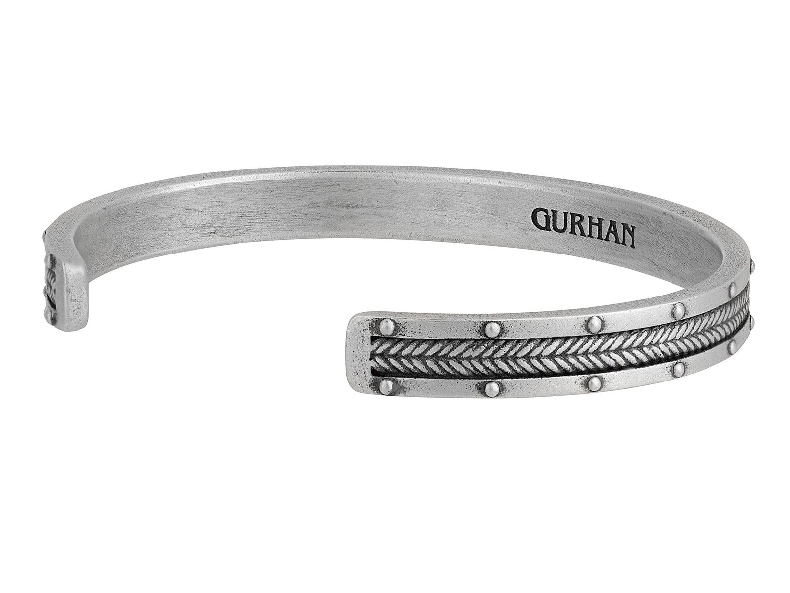 Mens Silver Bracelet Mens Metal Cuff Bracelets GURHAN Mens