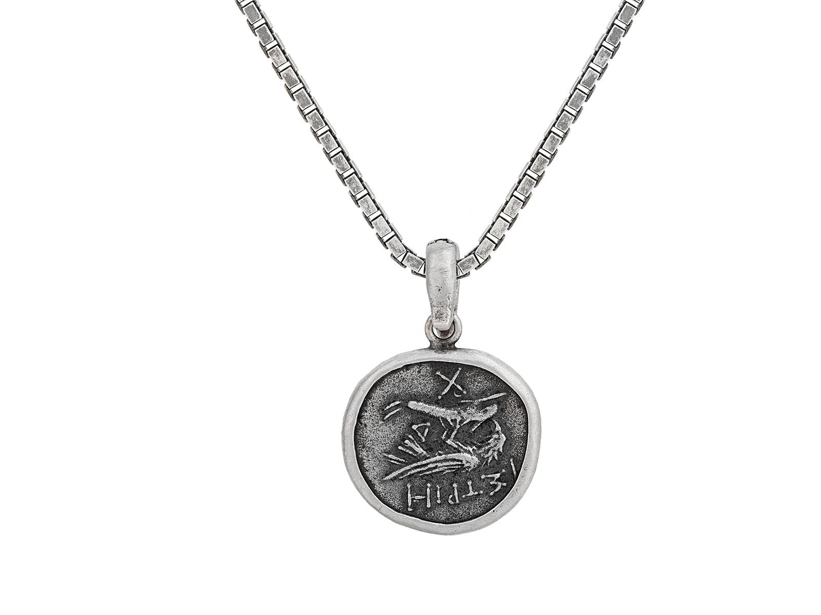 Sterlina Mi Milano Stainless Steel Crystal Coin Pendant Necklace - Silver, 36 Inch Chain