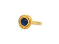 GURHAN, GURHAN Muse Gold Stone Cocktail Ring, 7mm Round set in Twisted Frame, Kyanite