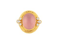 GURHAN, GURHAN Muse Gold Stone Cocktail Ring, 23x19mm Oval, Quartz and Diamond
