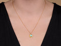 GURHAN, GURHAN Muse Gold Pendant Necklace, 8mm Round Set in Twisted Wire Frame, Apatite