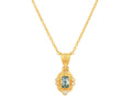 GURHAN, GURHAN Muse Gold Pendant Necklace, 7x5mm Rectangle set in Wide Frame, Tourmaline and Diamond