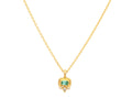 GURHAN, GURHAN Muse Gold Pendant Necklace, 6x4mm Rectangle set in Wide Frame, with Tourmaline and Diamond