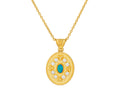 GURHAN, GURHAN Muse Gold Pendant Necklace, 21x18mm Oval Medallion, Opal and Diamond