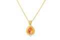 GURHAN, GURHAN Muse Gold Pendant Necklace, 15x12mm Teardrop set in Wide Frame, Tourmaline and Diamond