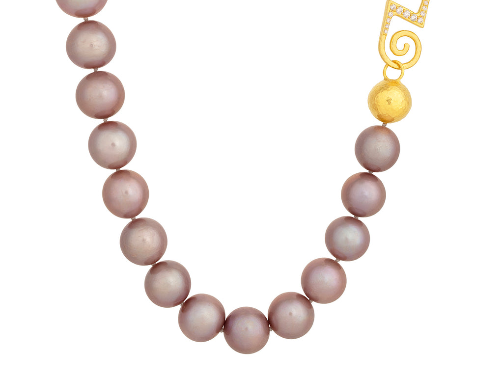 GURHAN, GURHAN Oyster Gold Pearl Beaded Short Necklace, 16mm Pink