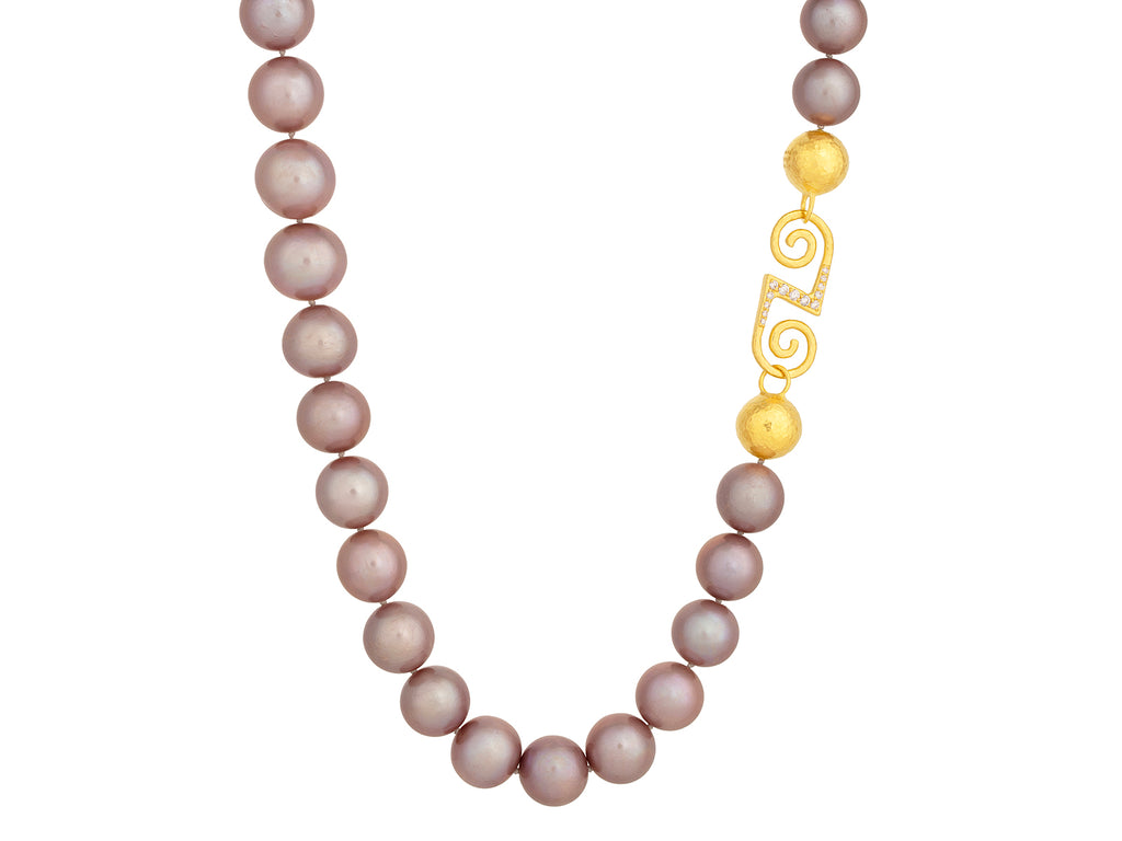 GURHAN, GURHAN Oyster Gold Pearl Beaded Short Necklace, 16mm Pink