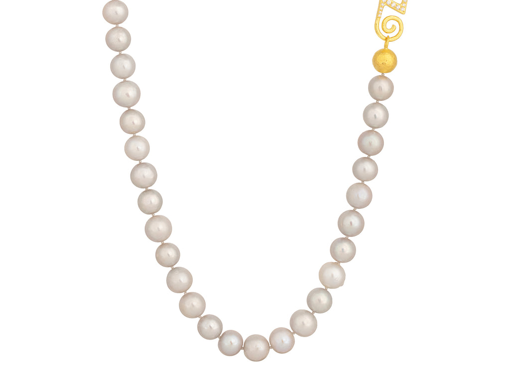 GURHAN, GURHAN Oyster Gold Pearl Beaded Long Necklace, 12mm Gray