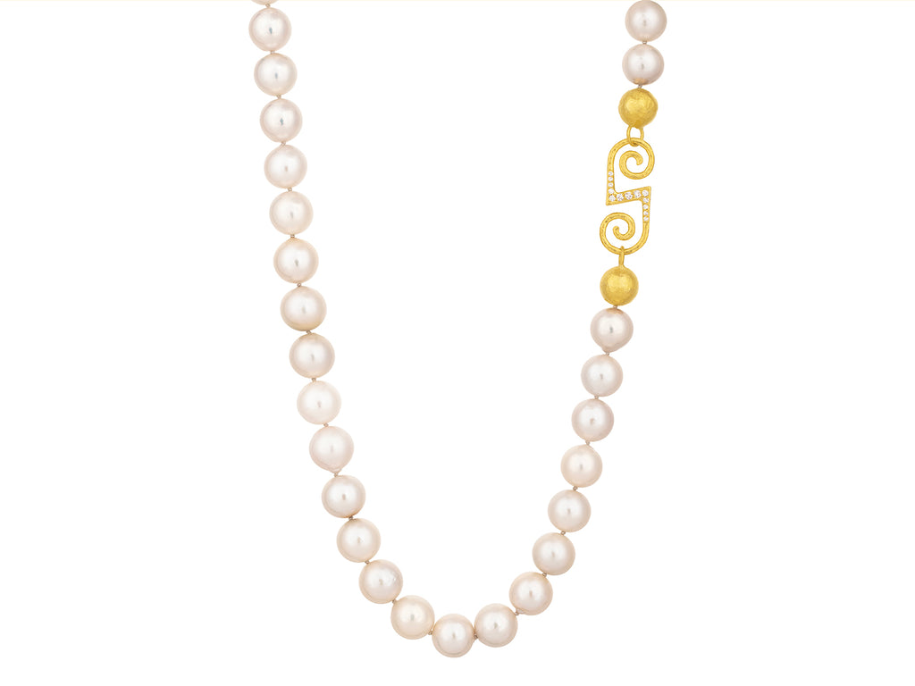 GURHAN, GURHAN Oyster Gold Pearl Beaded Short Necklace, 13mm Round Beads