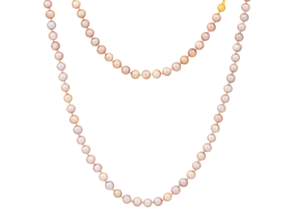 GURHAN, GURHAN Oyster Gold Pearl Beaded Long Necklace, 6mm Round