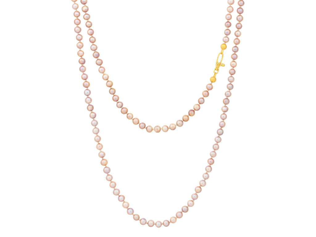 GURHAN, GURHAN Oyster Gold Pearl Beaded Long Necklace, 6mm Round