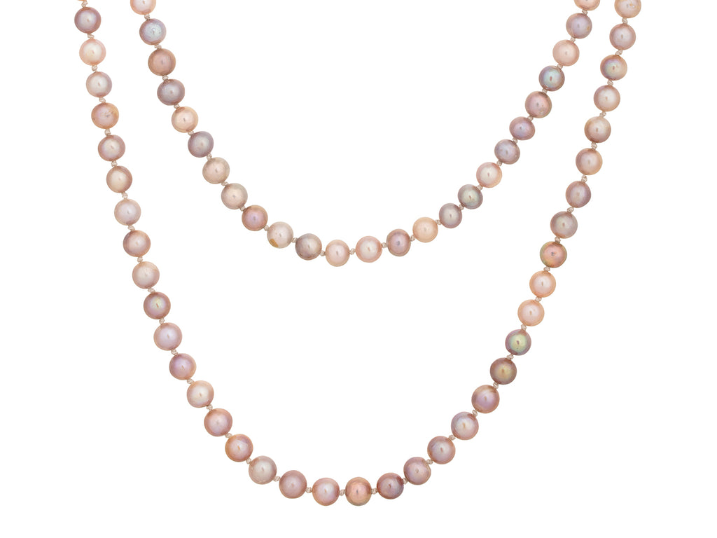 GURHAN, GURHAN Oyster Gold Pearl Beaded Long Necklace, 6mm Round Beads