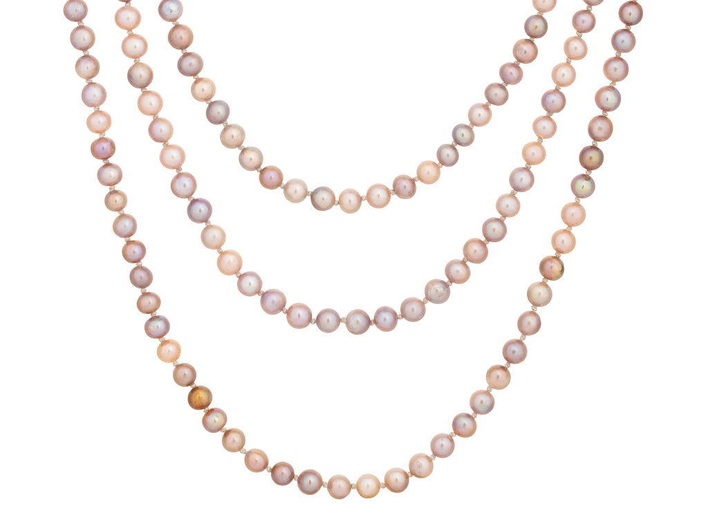 GURHAN, GURHAN Oyster Gold Pearl Beaded Long Necklace, 6mm Round Beads