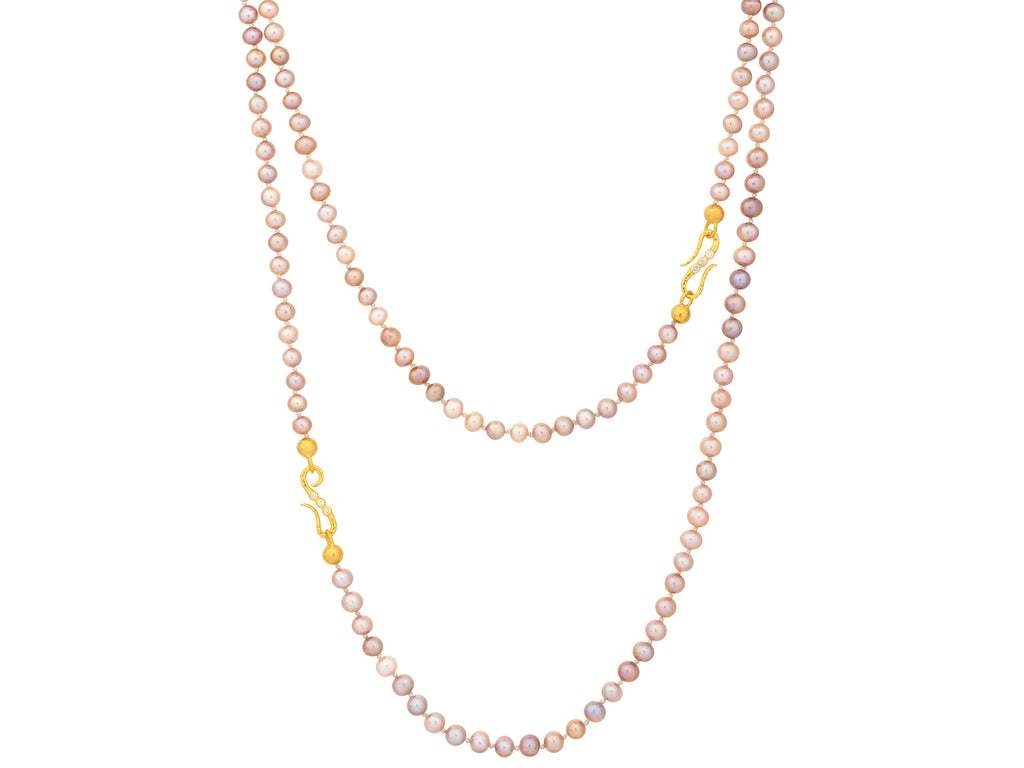 GURHAN, GURHAN Oyster Gold Pearl Beaded Long Necklace, 6mm Round