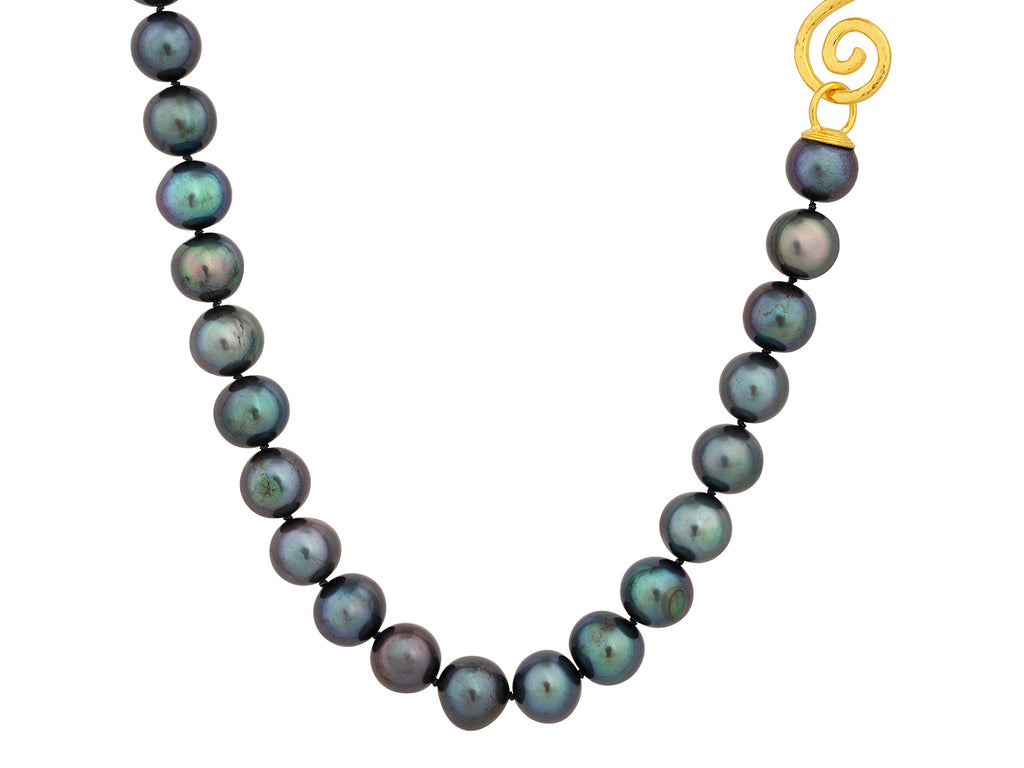 GURHAN, GURHAN Oyster Gold Pearl Beaded Short Necklace, 10mm Round