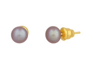 GURHAN, GURHAN Oyster Gold Pearl Stud Earrings, 8mm Round