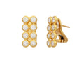 GURHAN, GURHAN Pointelle Gold Clip Post Stud Earrings, Rectangle Grid, Diamond
