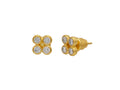 GURHAN, GURHAN Pointelle Gold Post Stud Earrings, Small Square Grid, Diamond