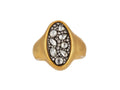 GURHAN, GURHAN Pointelle Gold Stone Cocktail Ring, Large Oval Cluster, Diamond