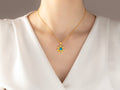 GURHAN, GURHAN Pointelle Gold Pendant Necklace, 8mm Round Center Stone, Opal and Diamond