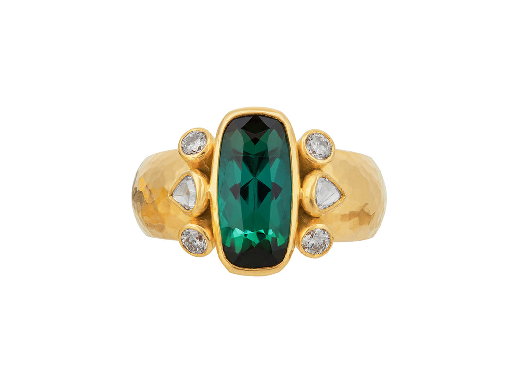 GURHAN, GURHAN Prism Gold Tourmaline Cocktail Ring, 15x8mm Rectangle