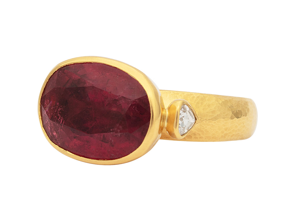 GURHAN, GURHAN Prism Gold Tourmaline Cocktail Ring, 16x12mm Oval