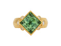 GURHAN, GURHAN Prism Gold Stone Cocktail Ring, 11mm Square, Tourmaline and Diamond