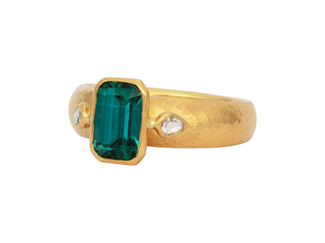 GURHAN, GURHAN Prism Gold Tourmaline Cocktail Ring, 9x6mm Rectangle