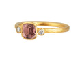 GURHAN, GURHAN Prism Gold Stone Stacking Ring, 6x5mm Rectangle, Tourmaline and Diamond