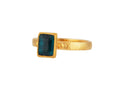 GURHAN, GURHAN Prism Gold Stone Cocktail Ring, 8x6mm Rectangle, Tourmaline and Diamond