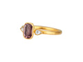 GURHAN, GURHAN Prism Gold Stone Stacking Ring, 8x6mm Rectangle, Tourmaline and Diamond