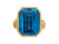 GURHAN, GURHAN Prism Gold Stone Cocktail Ring, 20x15mm Rectangle, Topaz and Diamond